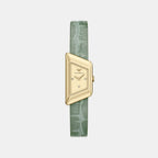 Women Quartz Gold Dial Analog Leather Watch AR11817