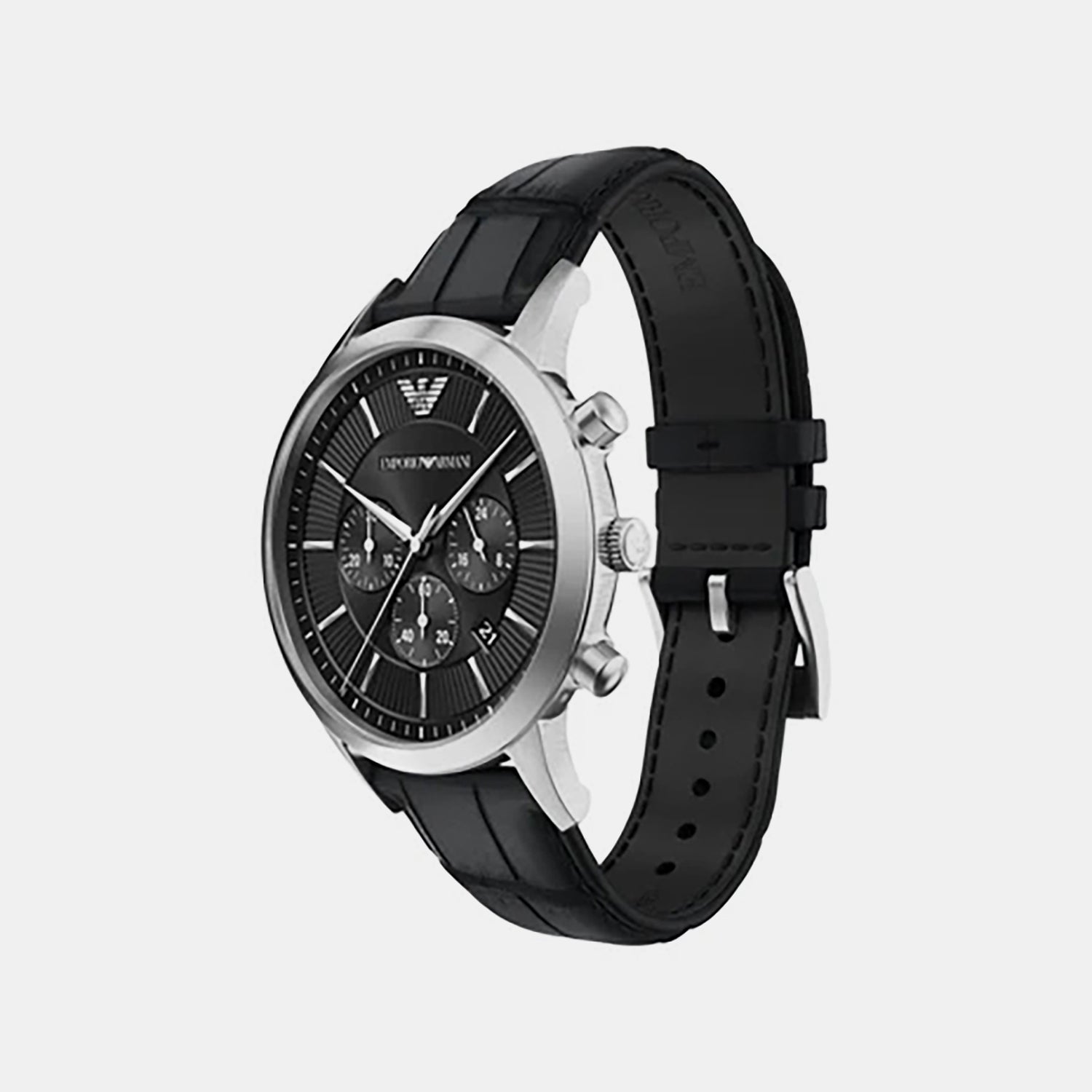 Men Quartz Black Dial Chronograph Leather Watch AR11820