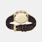 Men Quartz Brown Dial Chronograph Leather Watch AR11822