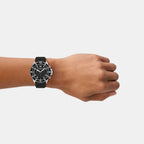 Men Solar Black Dial Chronograph Silicone Watch AR11830
