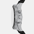 Men Solar Black Dial Chronograph Silicone Watch AR11830