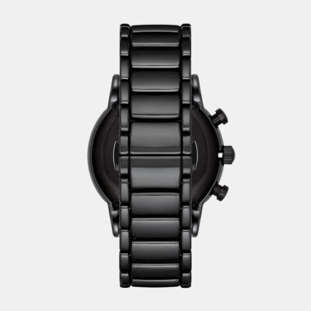 Men Quartz Black Dial Chronograph Ceramic Watch AR1509