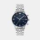 Men Quartz Blue Dial Chronograph Stainless Steel Watch AR1648