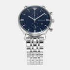 Men Quartz Blue Dial Chronograph Stainless Steel Watch AR1648