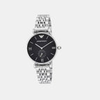 Gianni Men Quartz Black Dial Analog Stainless Steel Watch AR1676