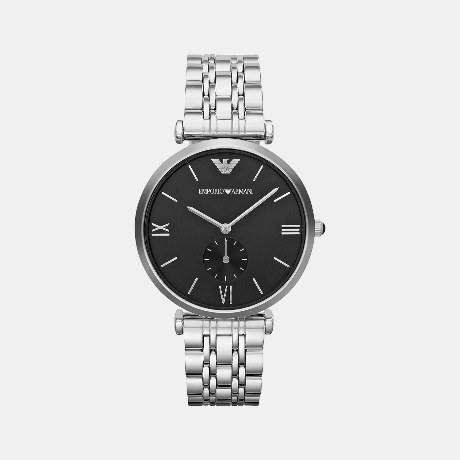 Gianni Men Quartz Black Dial Analog Stainless Steel Watch AR1676