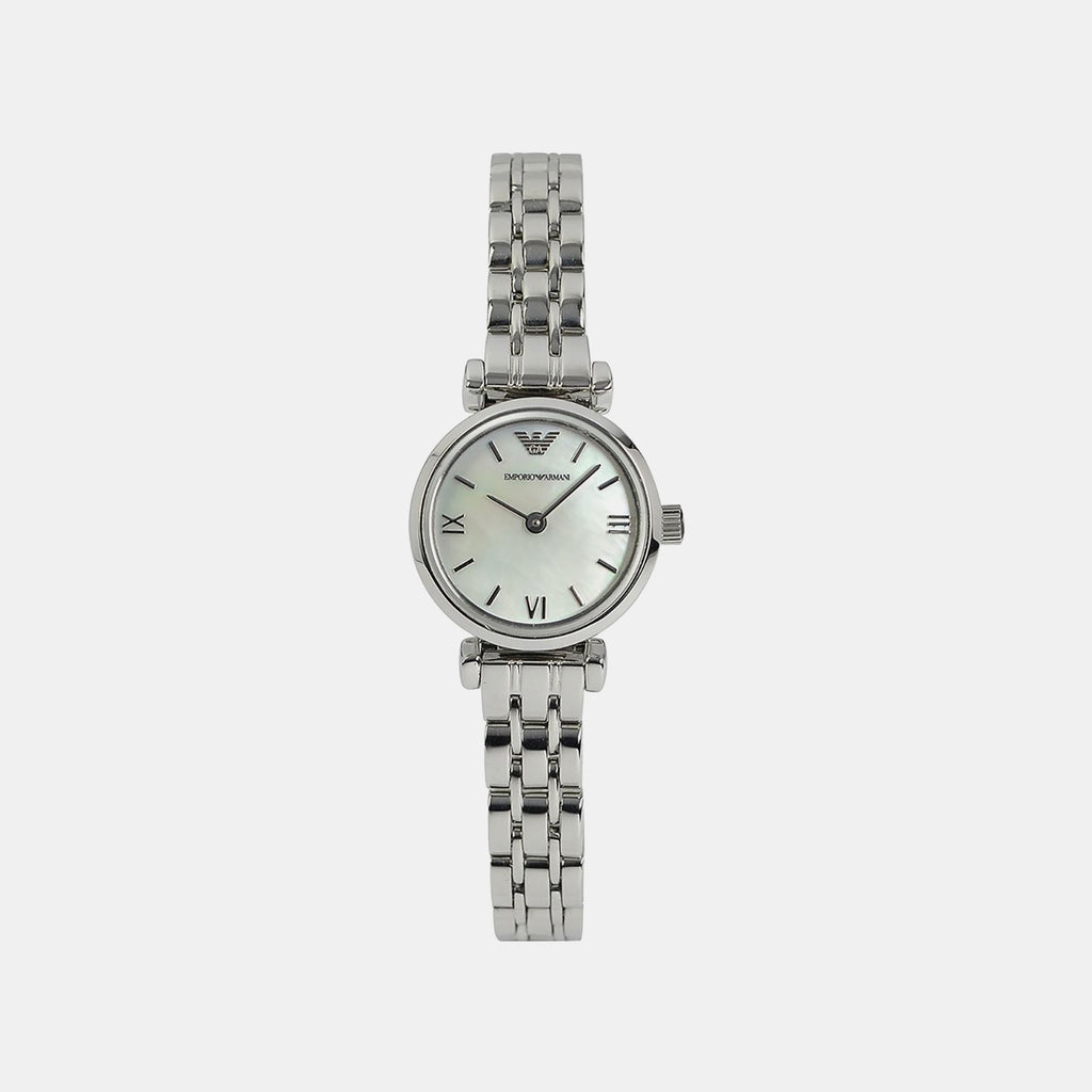 Women Quartz White Dial Analog Stainless Steel Watch AR1763