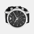 Luigi Men Quartz Black Dial Chronograph Leather Watch AR1828