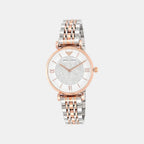 Gianni T-Bar Women Quartz White Dial Analog Stainless Steel Watch AR1926