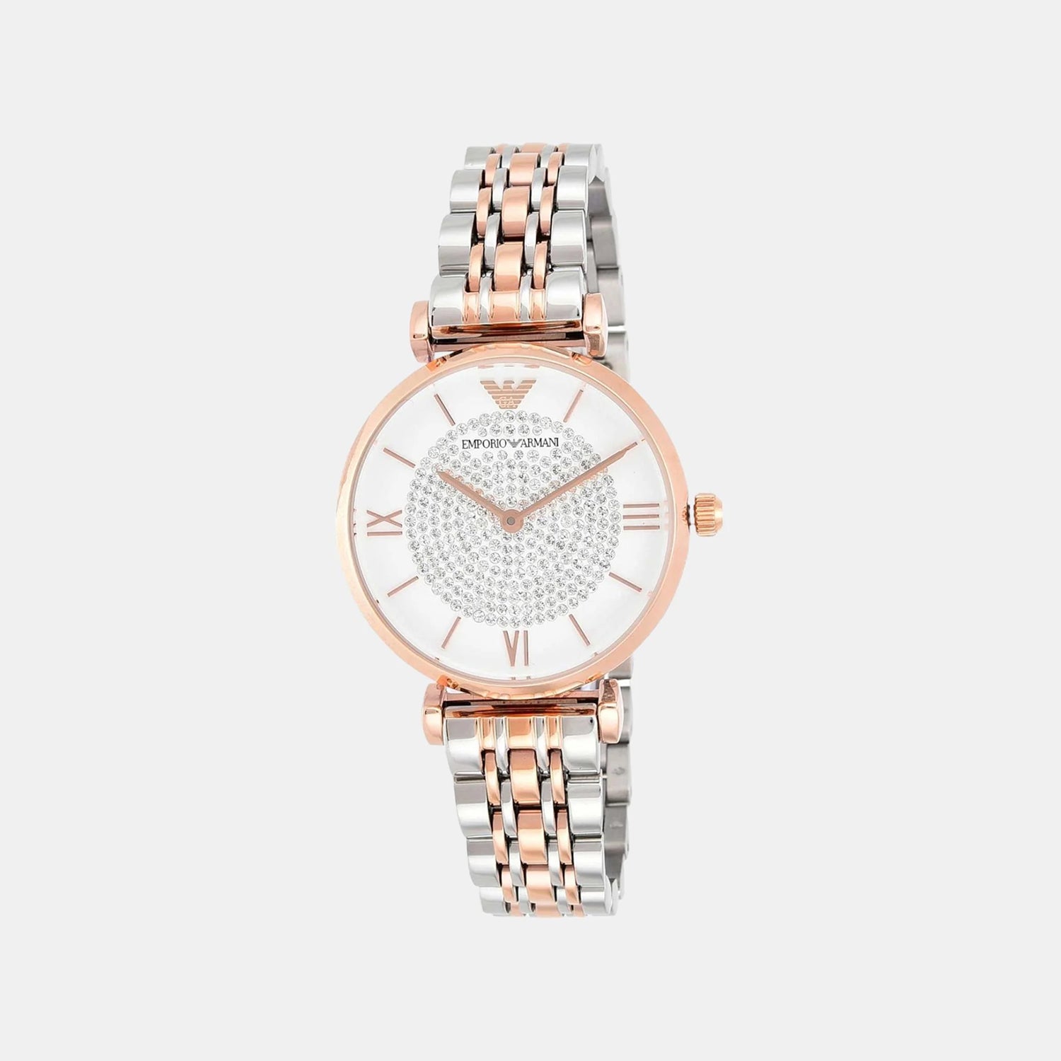 Gianni T-Bar Women Quartz White Dial Analog Stainless Steel Watch AR1926