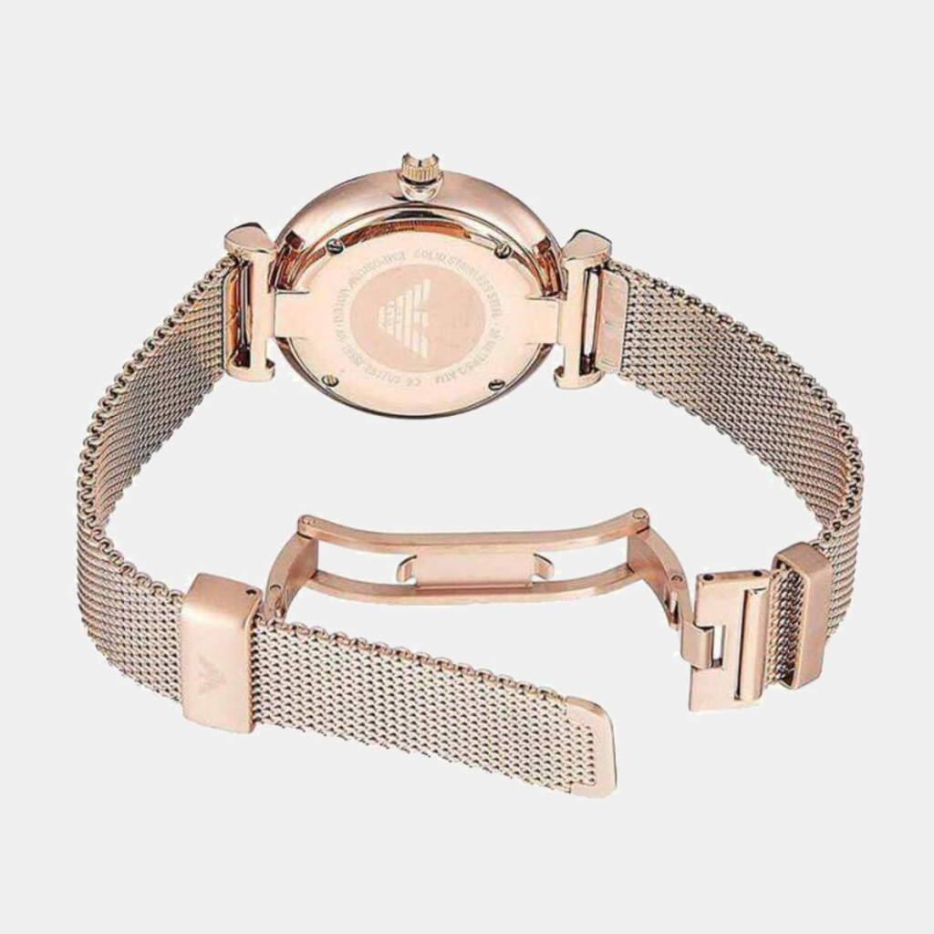 Women Quartz Silver Dial Analog Stainless Steel Watch AR1956