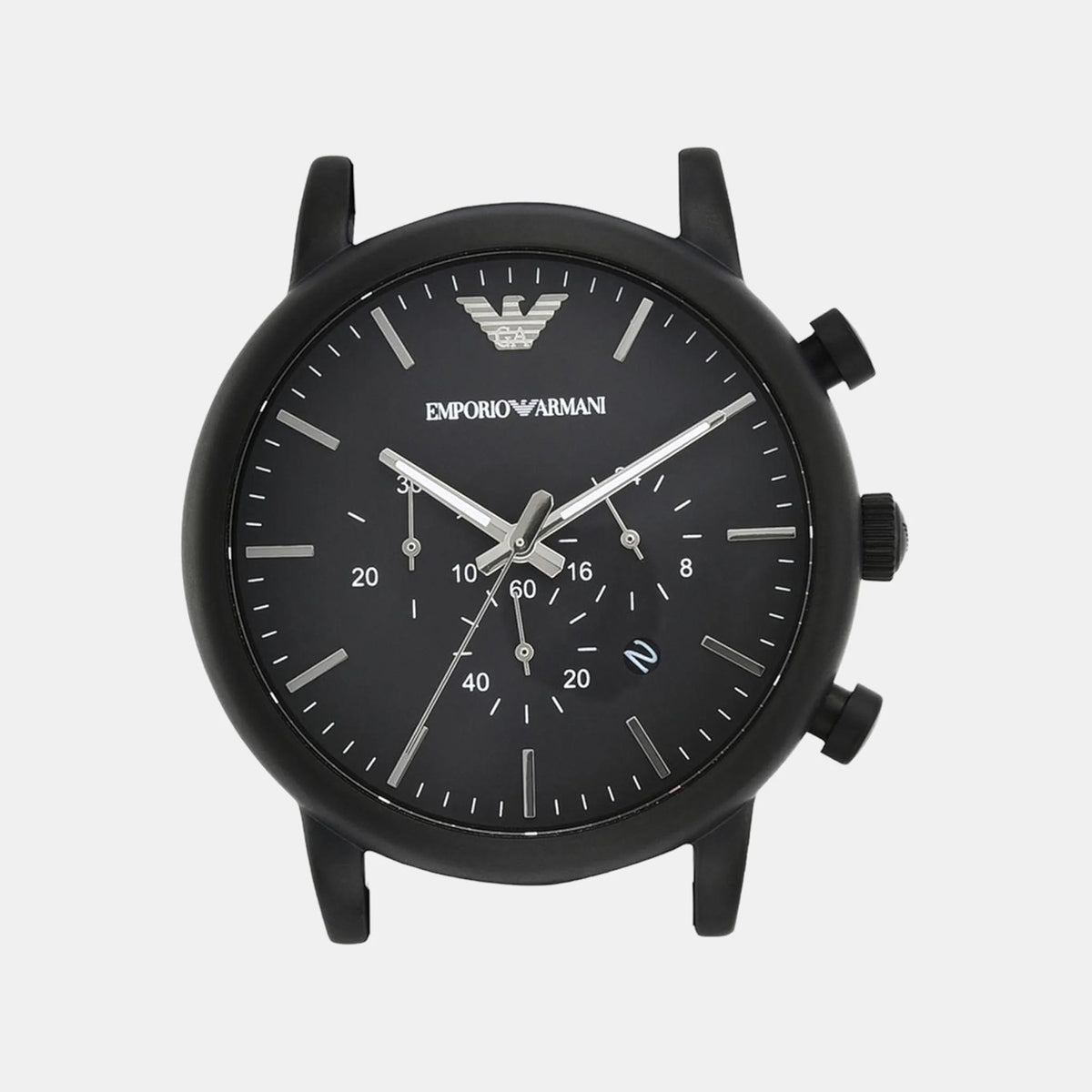 Luigi Men Quartz Black Dial Chronograph Leather Watch AR1970