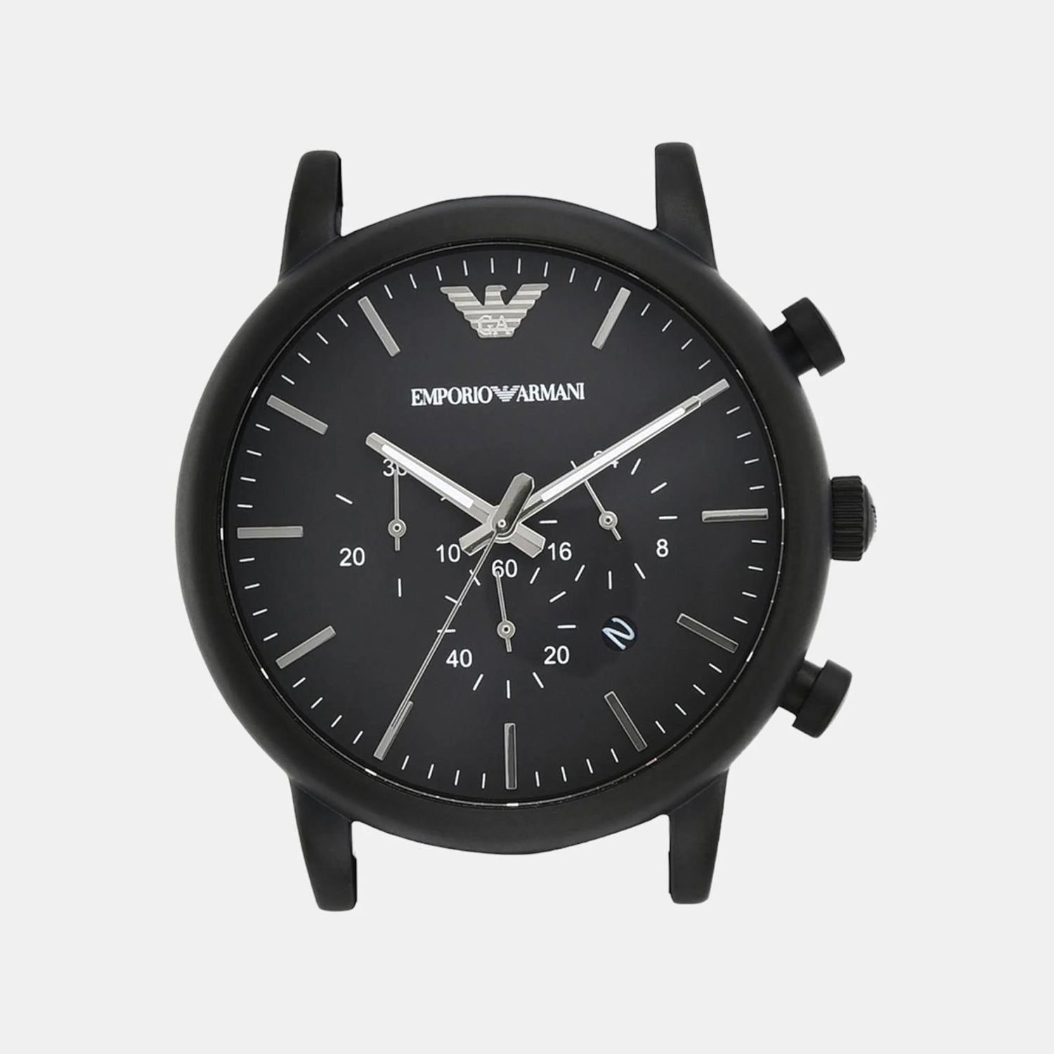 Luigi Men Quartz Black Dial Chronograph Leather Watch AR1970
