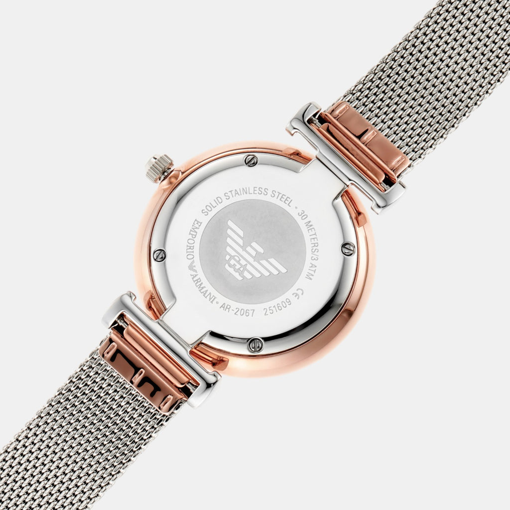 Gianni T-Bar Women Quartz White Mother Of Pearl Dial Analog Stainless Steel Watch AR2067