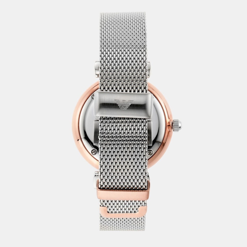 Gianni T-Bar Women Quartz White Mother Of Pearl Dial Analog Stainless Steel Watch AR2067