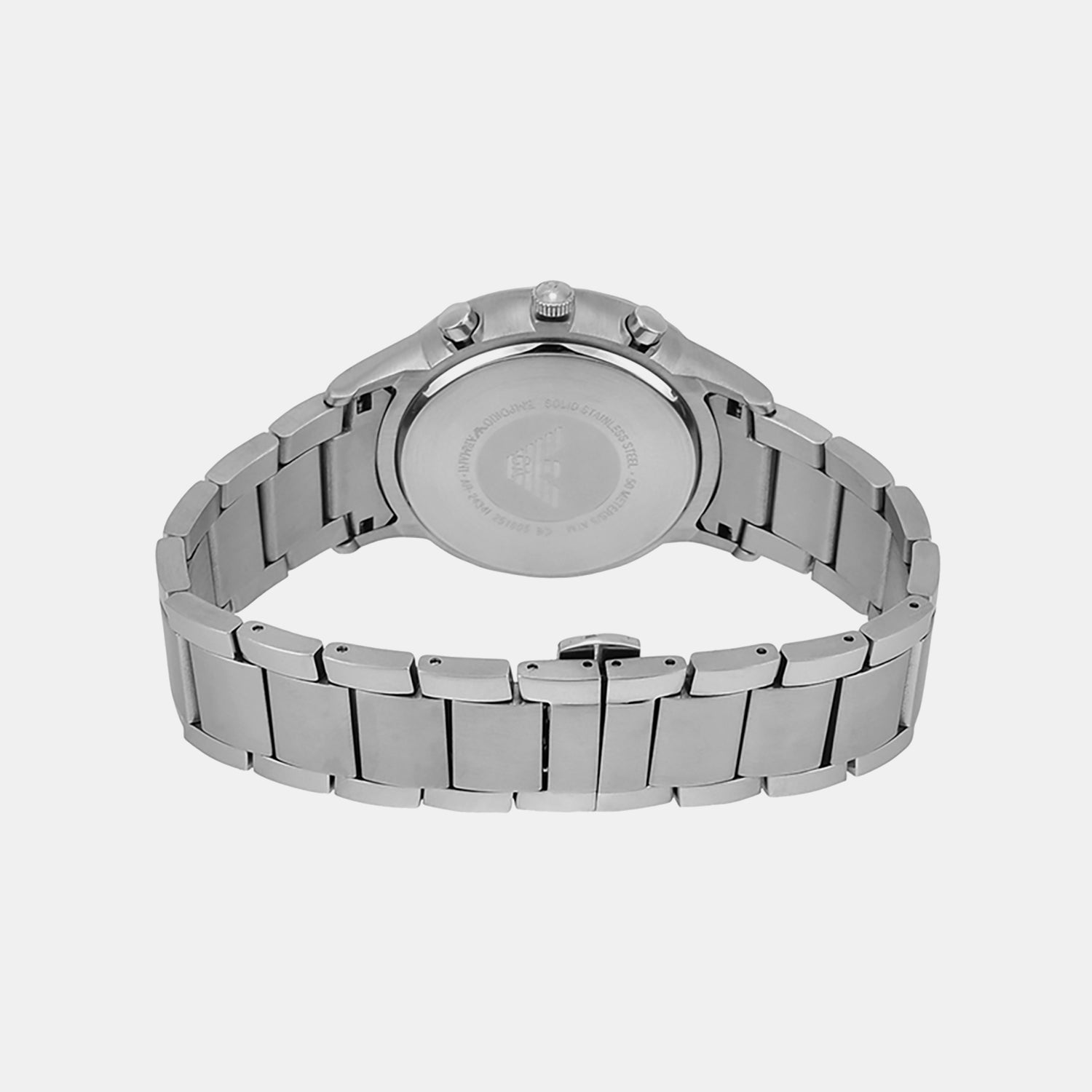 Renato Men Quartz Black Dial Chronograph Stainless Steel Watch AR2434