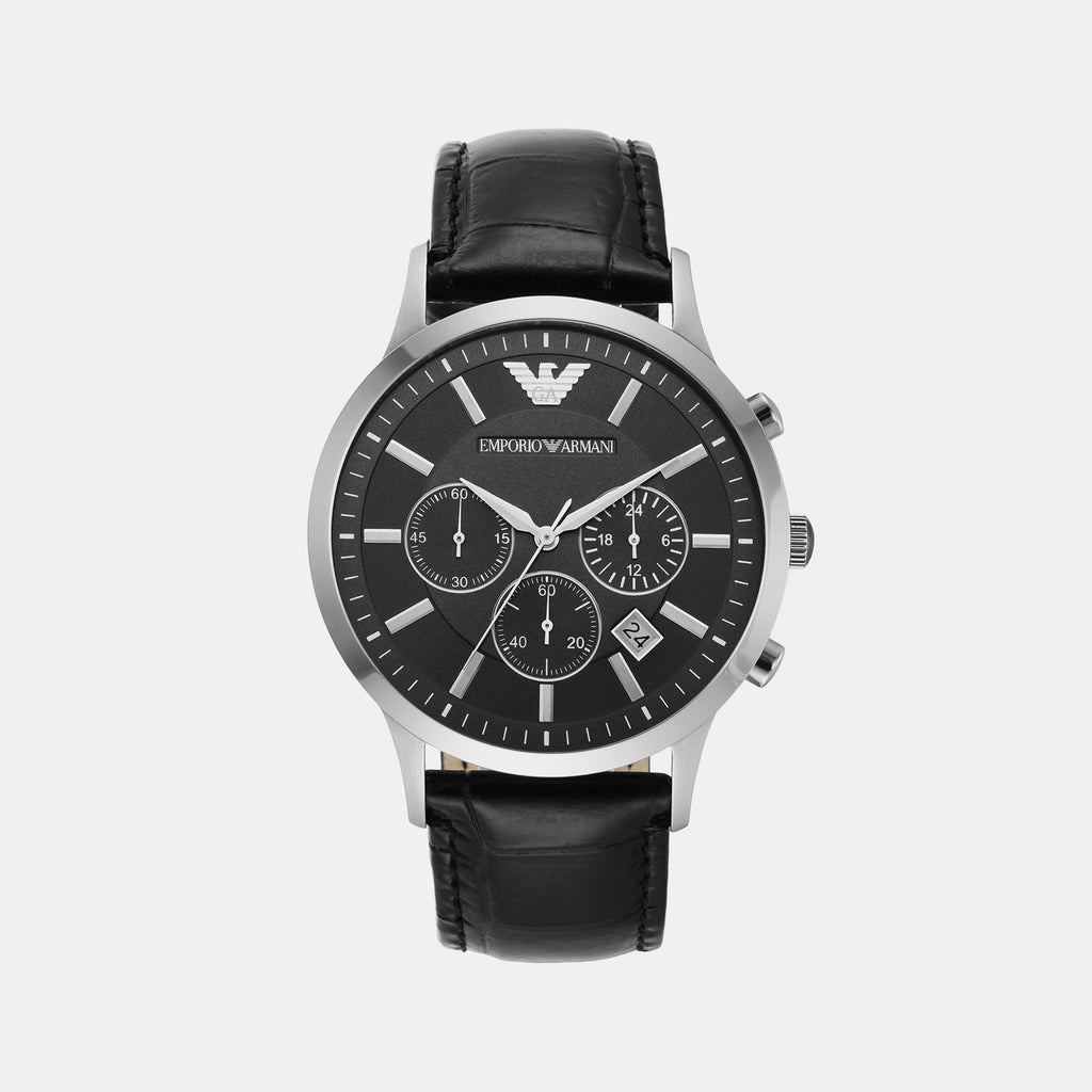 Emporio Armani Round Black Chronograph watch