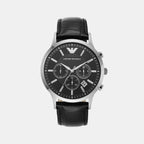 Emporio Armani Round Black Chronograph watch
