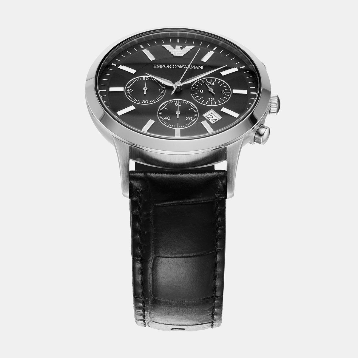 Emporio Armani Men Round Black watch