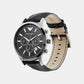 Men's Silver Chronograph Leather Watch AR2447