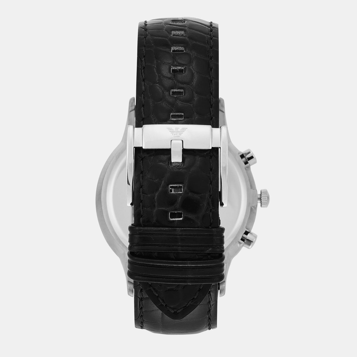 Renato Men Quartz Black Dial Chronograph Leather Watch AR2447