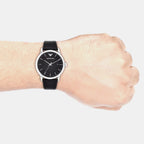 Luigi Men Quartz Black Dial Analog Leather Watch AR2500