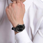 Luigi Men Quartz Black Dial Analog Leather Watch AR2500
