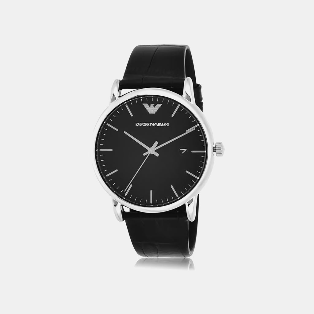 Luigi Men Quartz Black Dial Analog Leather Watch AR2500