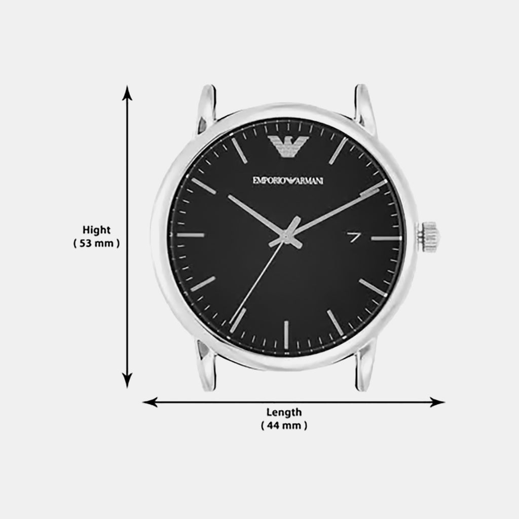Luigi Men Quartz Black Dial Analog Leather Watch AR2500