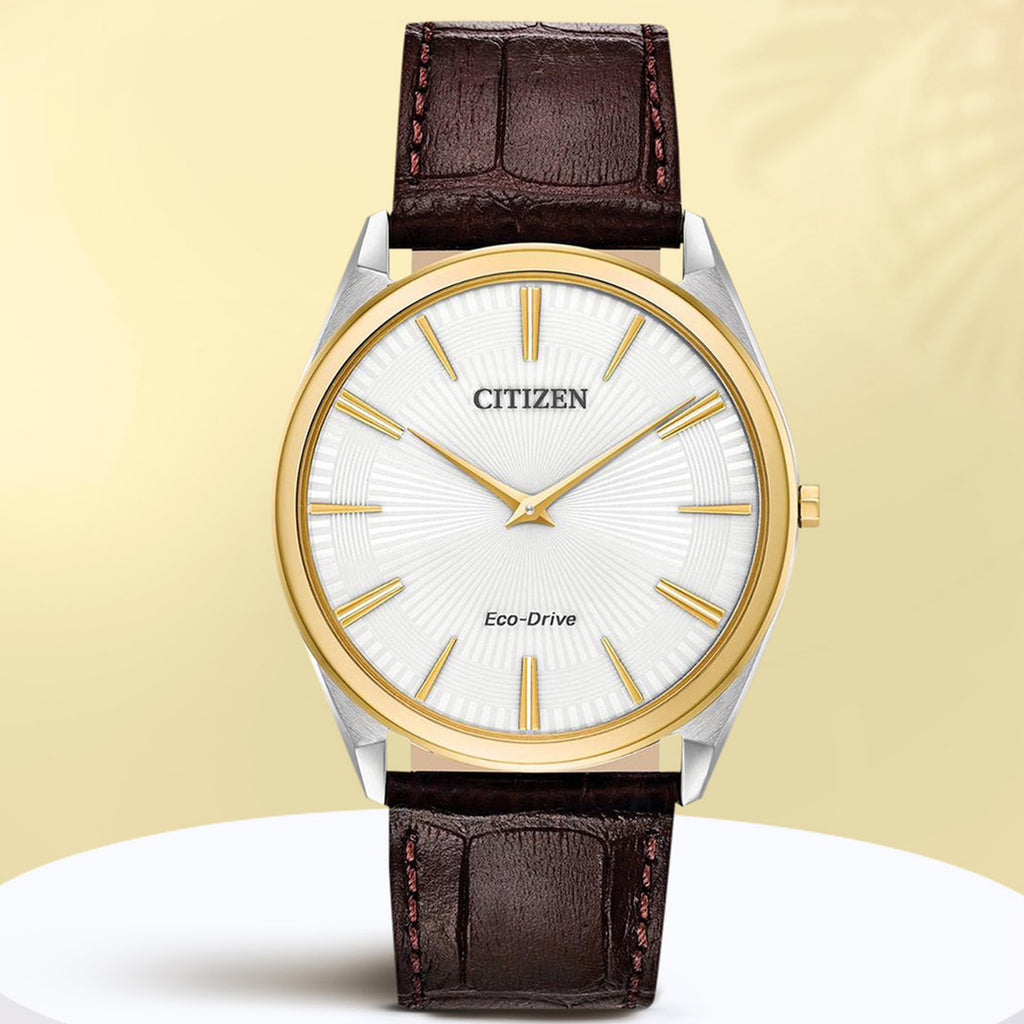 Eco-Drive Men Quartz White Dial Analog Stainless Steel AR3074-03A