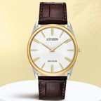 Eco-Drive Men Quartz White Dial Analog Stainless Steel AR3074-03A