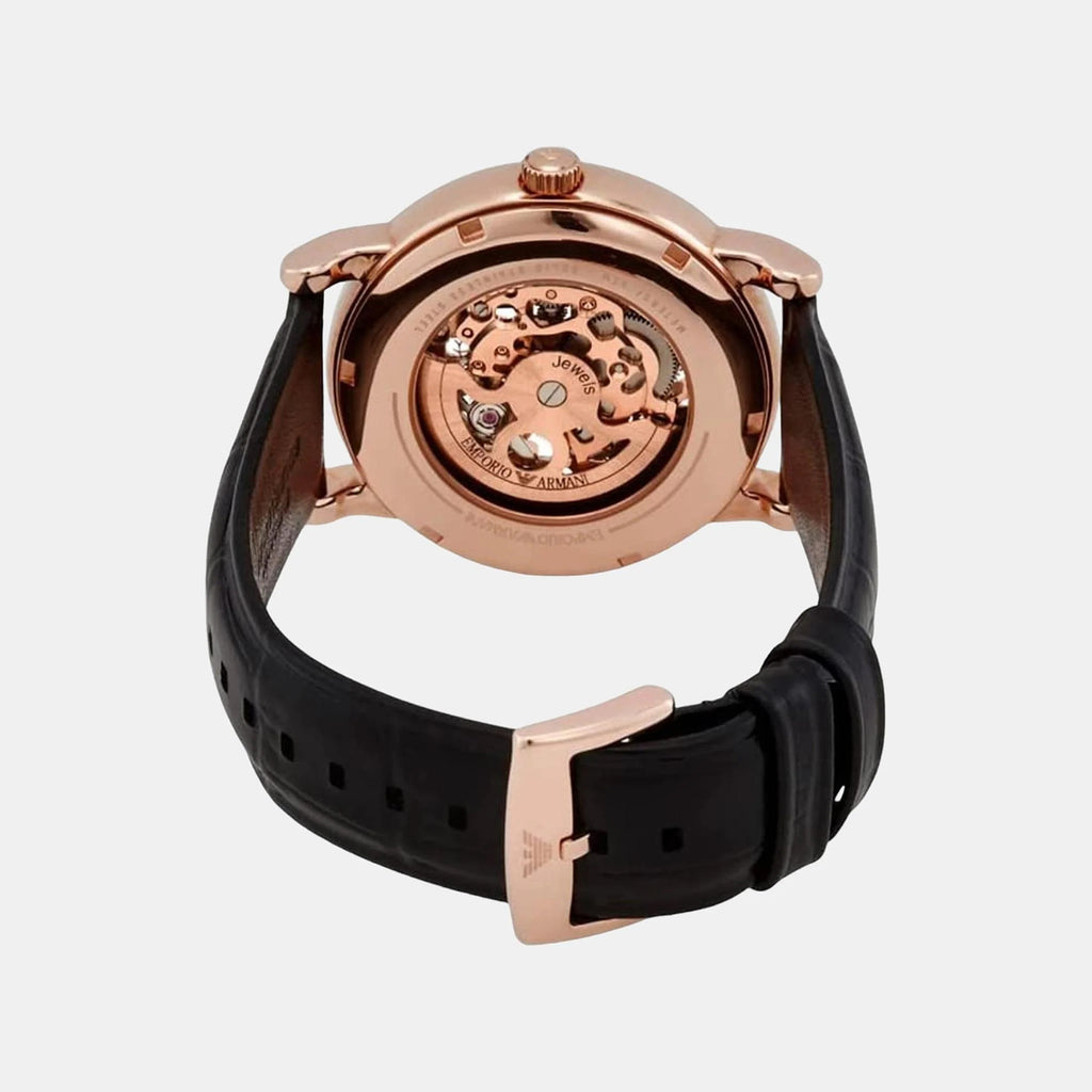 Luigi Men Automatic White Dial Analog Leather Watch AR60007