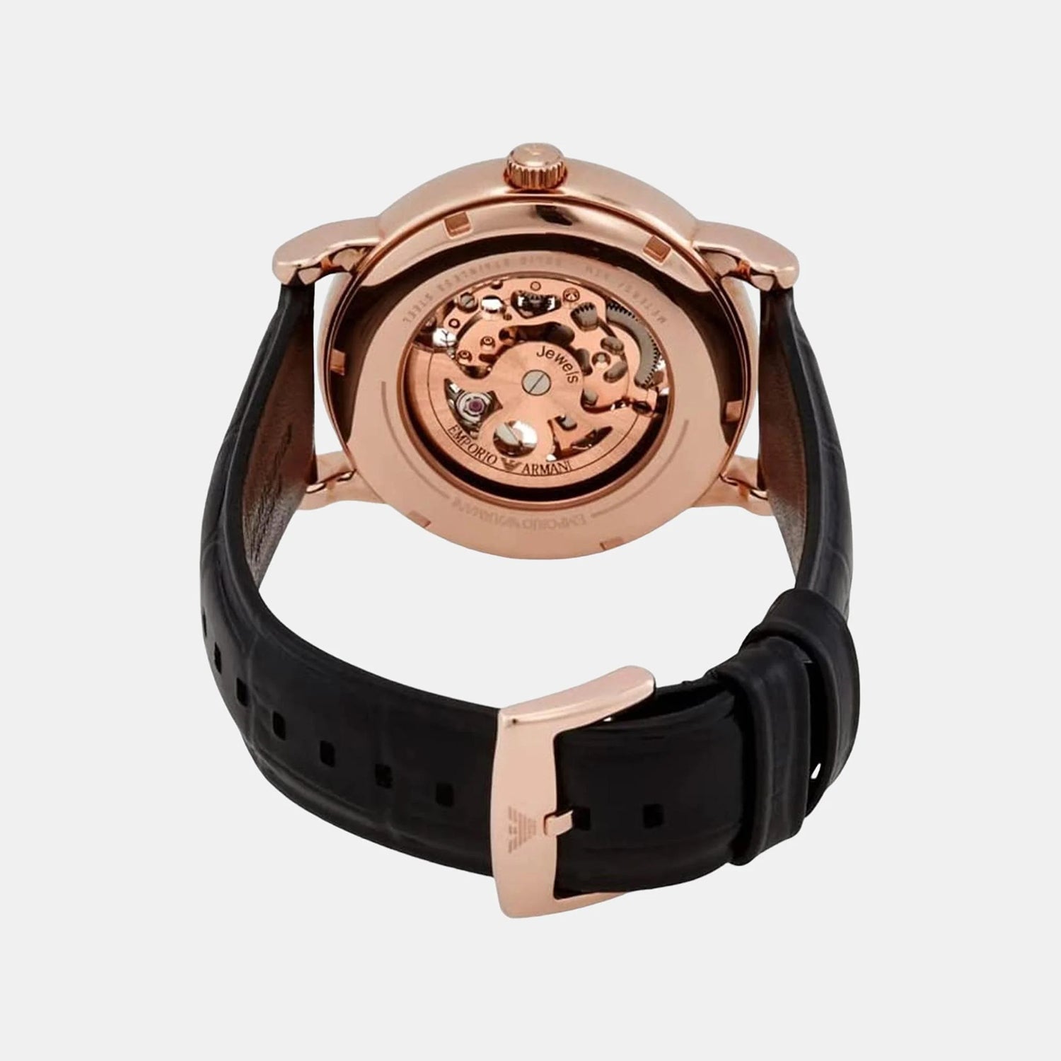 Luigi Men Automatic White Dial Analog Leather Watch AR60007