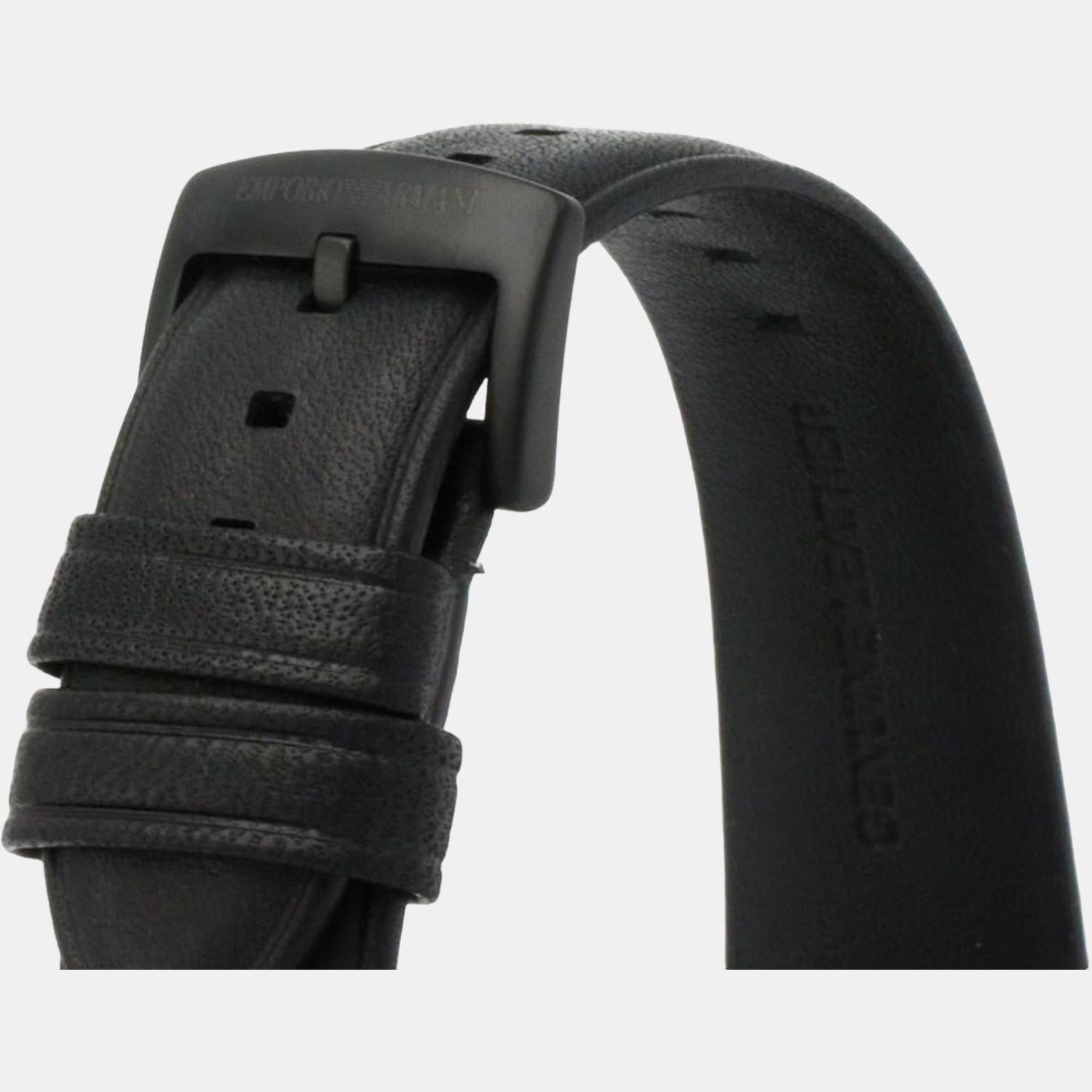 Emporio Armani Men Round Black watch