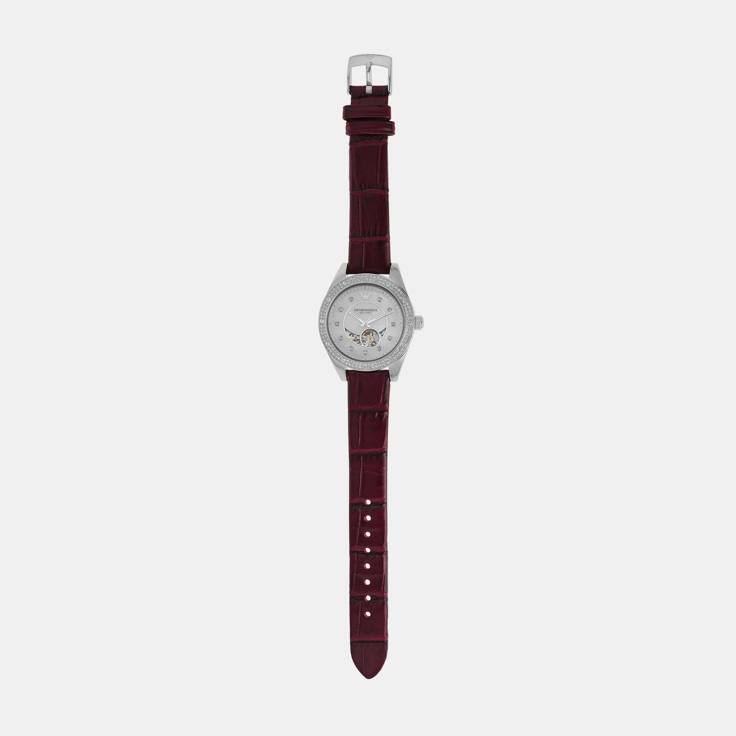 Women's Silver Analog Leather Watch AR60075