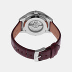 Emporio Armani Leather Silver watch
