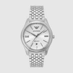 Antonio Men Automatic White Dial Analog Stainless Steel Watch AR60076