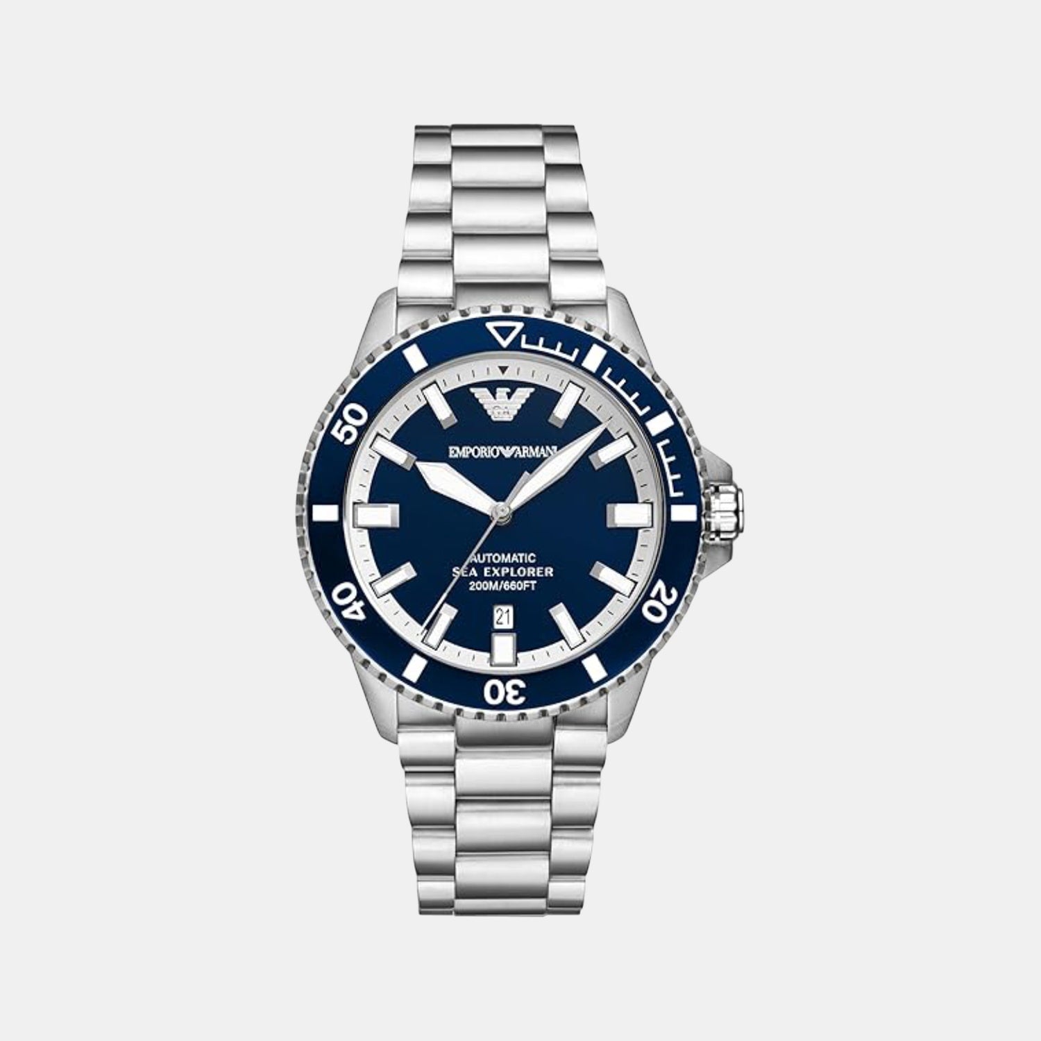 Sea Explorer Men Automatic Blue Dial Analog Stainless Steel Watch AR60079