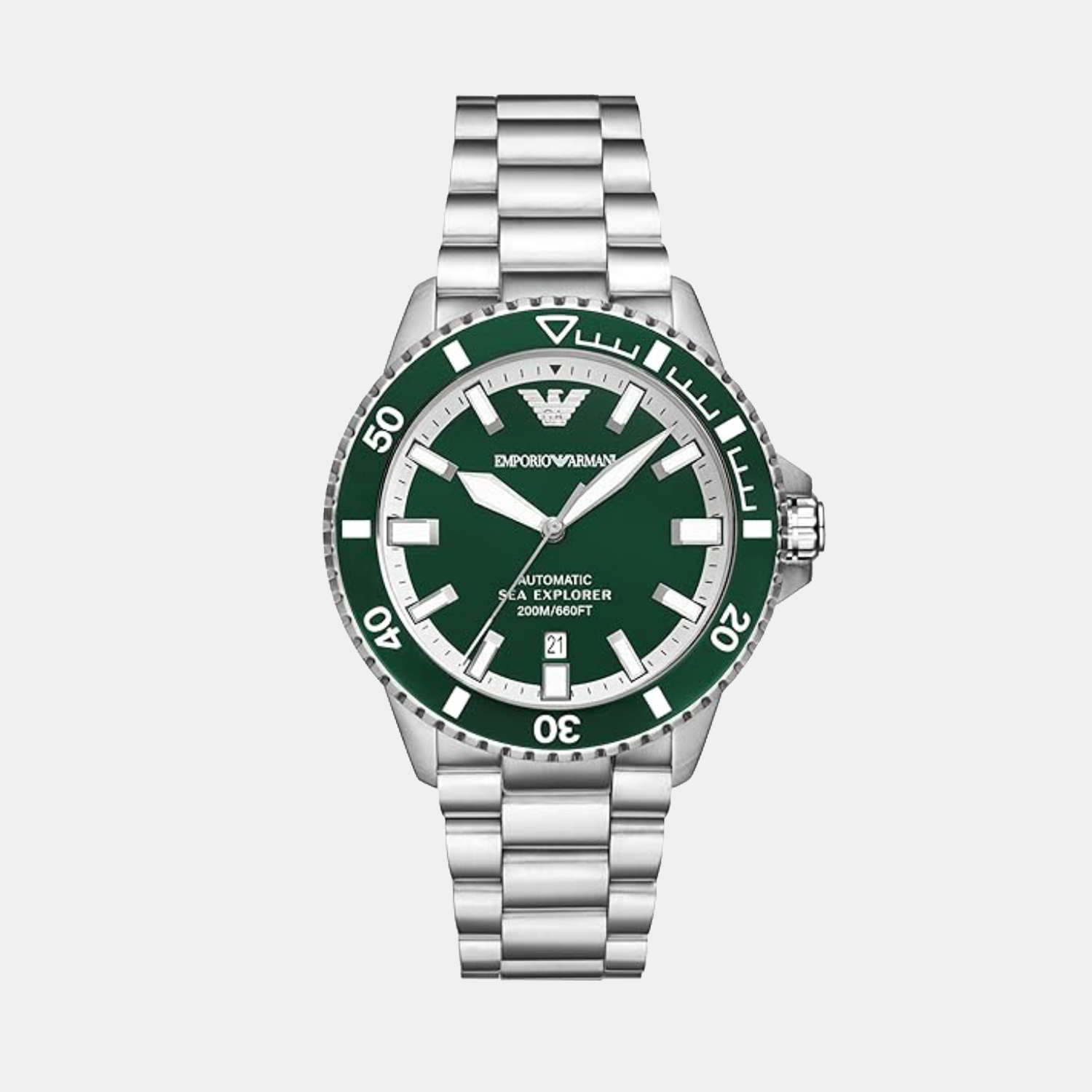 Sea Explorer Men Automatic Green Dial Analog Stainless Steel Watch AR60080