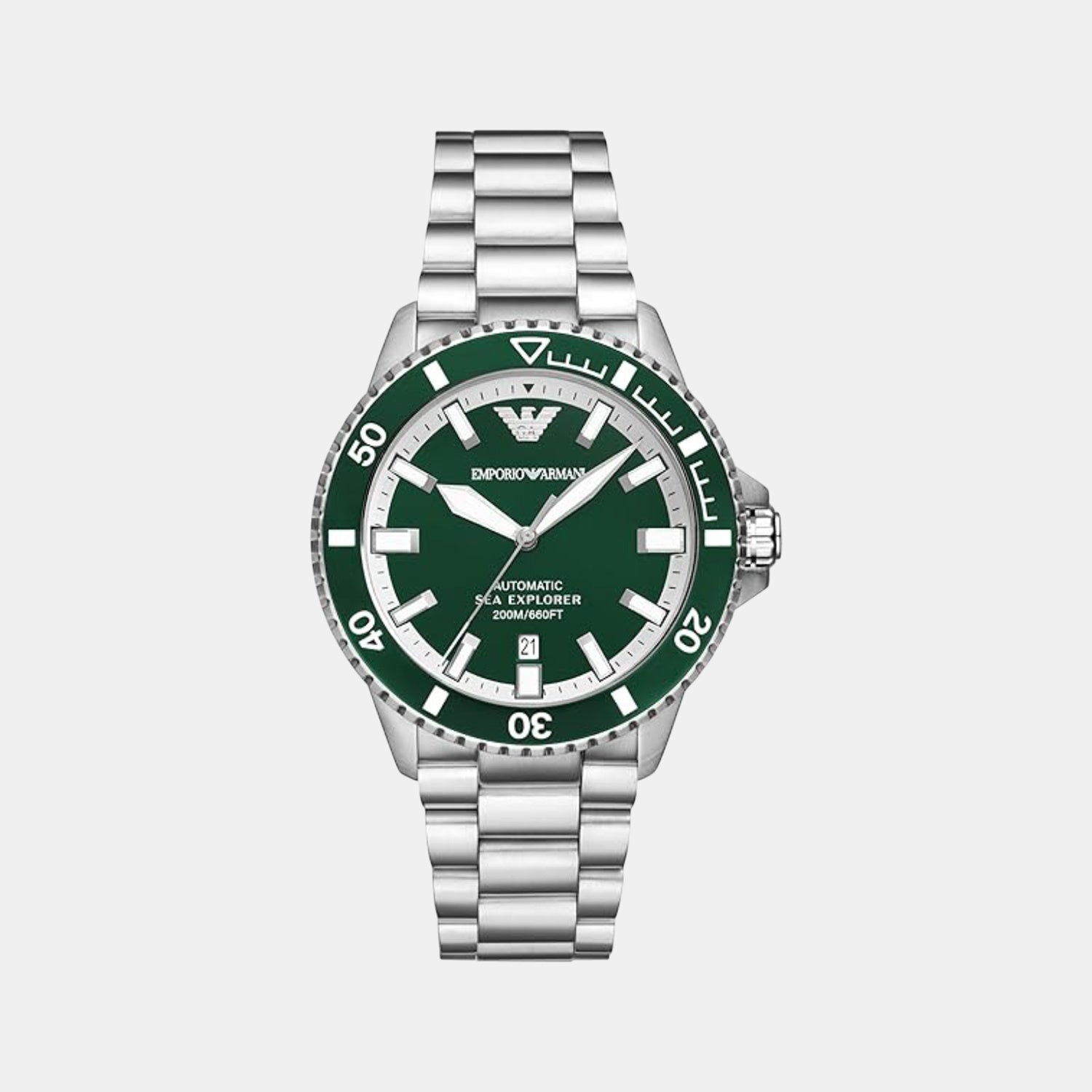 Sea Explorer Men Automatic Green Dial Analog Stainless Steel Watch AR60080