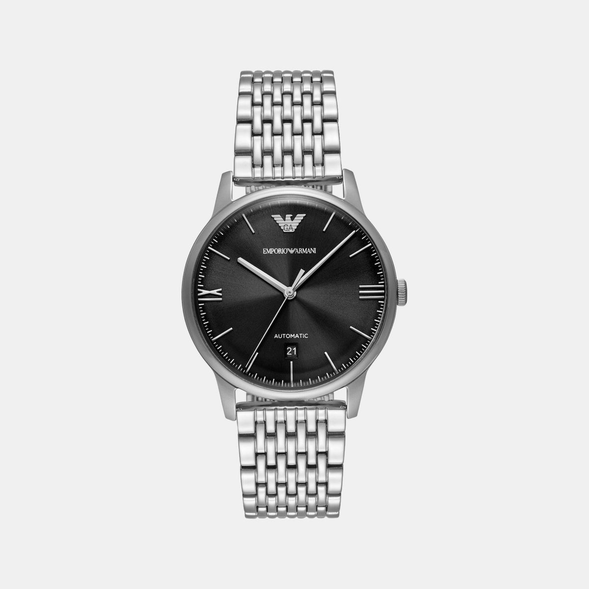 Gianni T-Bar Men Automatic Black Dial Analog Stainless Steel Watch AR60081