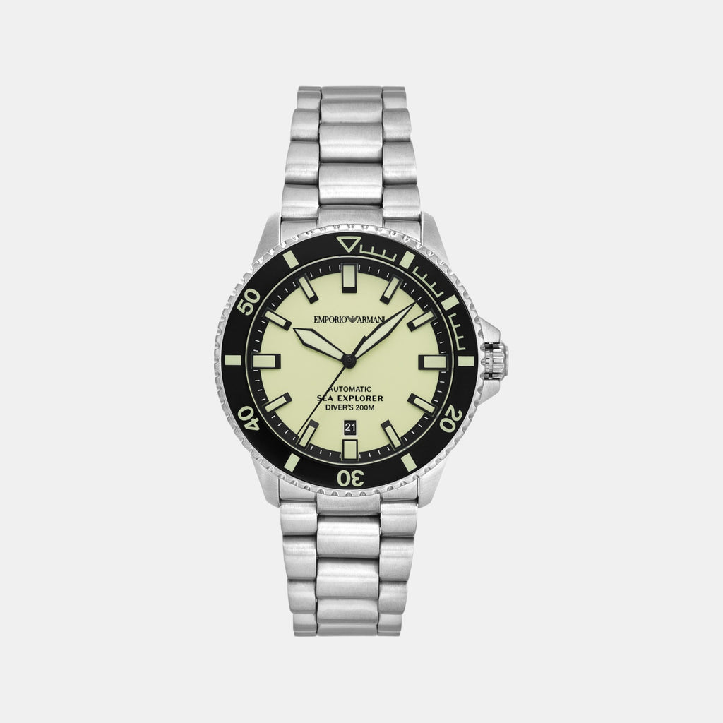 Sea Explorer Men Mechanical Yellow Dial Analog Stainless Steel Watch AR60083