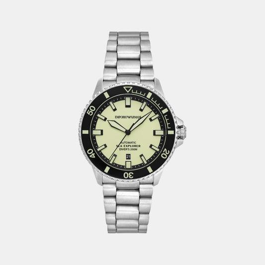 Sea Explorer Men Mechanical Yellow Dial Analog Stainless Steel Watch AR60083