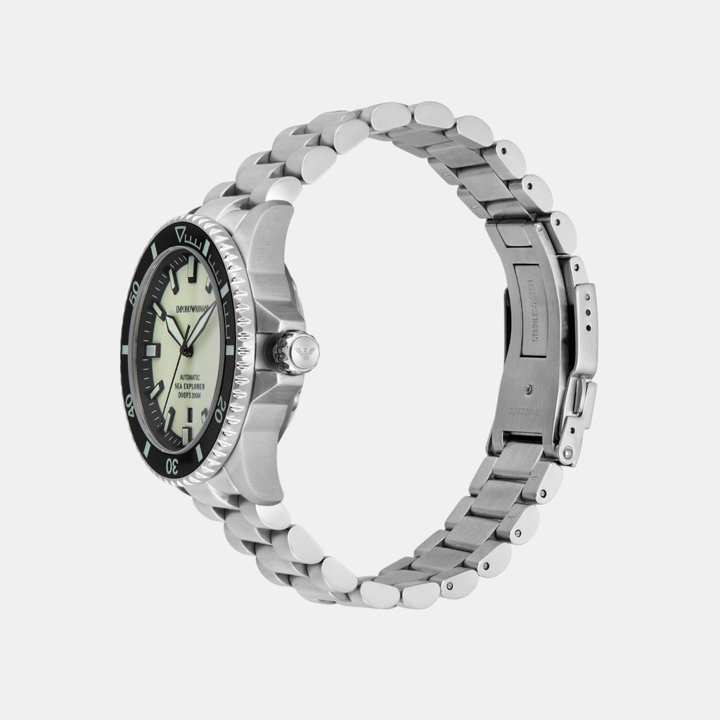 Sea Explorer Men Mechanical Yellow Dial Analog Stainless Steel Watch AR60083