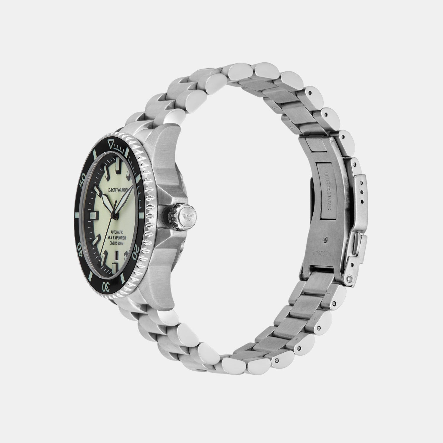 Sea Explorer Men Mechanical Yellow Dial Analog Stainless Steel Watch AR60083