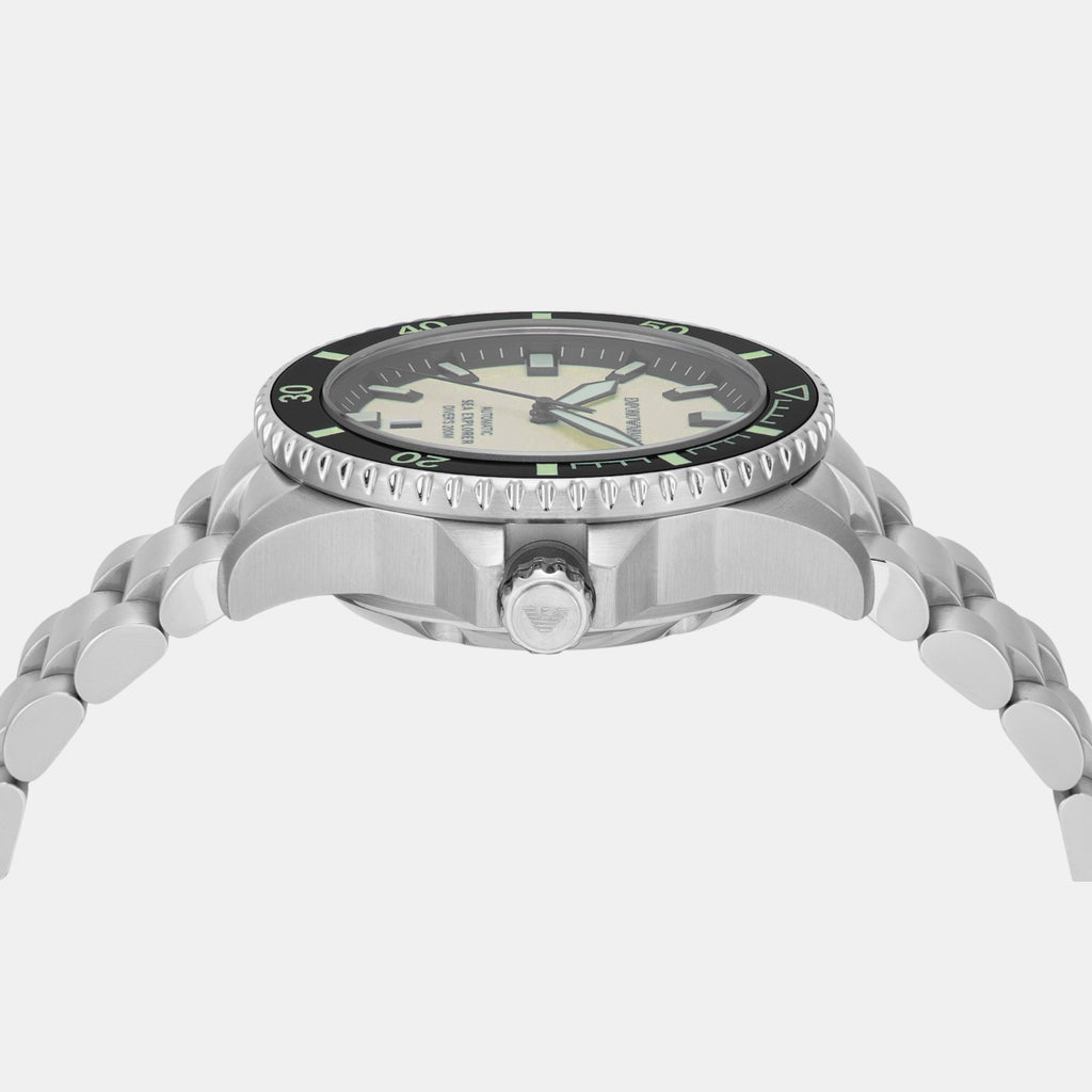 Sea Explorer Men Mechanical Yellow Dial Analog Stainless Steel Watch AR60083