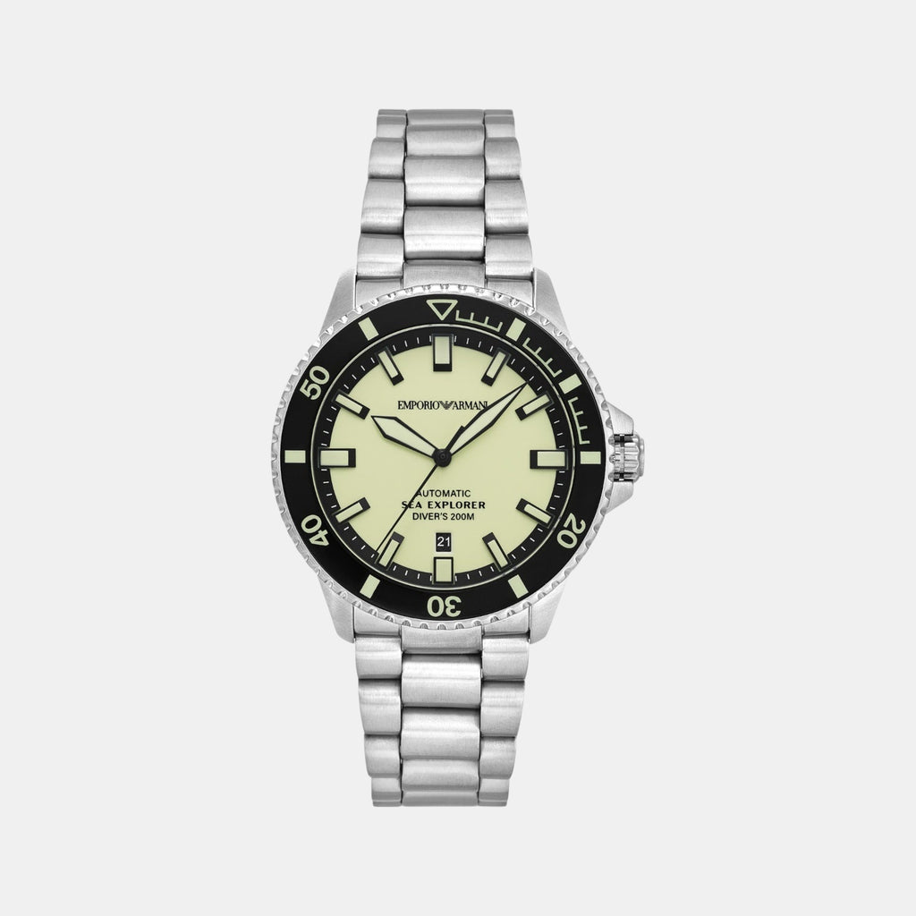 Sea Explorer Men Mechanical Yellow Dial Analog Stainless Steel Watch AR60083