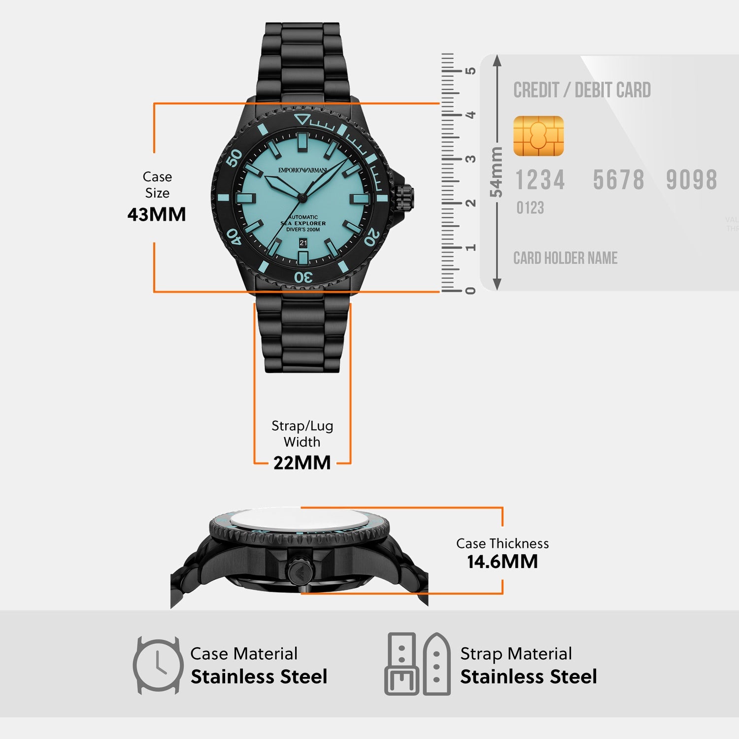 Sea Explorer Men Mechanical Blue Dial Analog Stainless Steel Watch AR60084