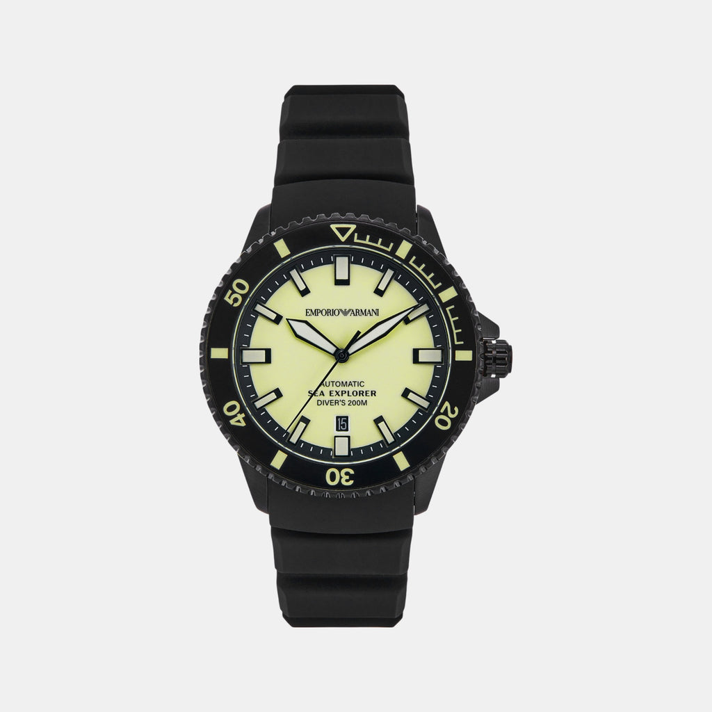 Sea Explorer Men Mechanical Yellow Dial Analog Silicone Watch AR60085