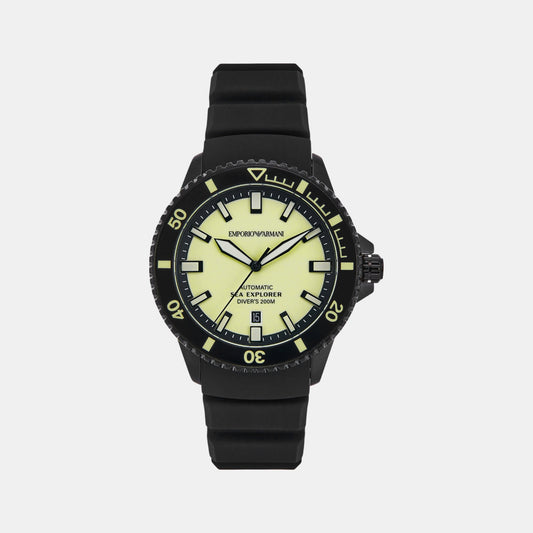 Sea Explorer Men Mechanical Yellow Dial Analog Silicone Watch AR60085